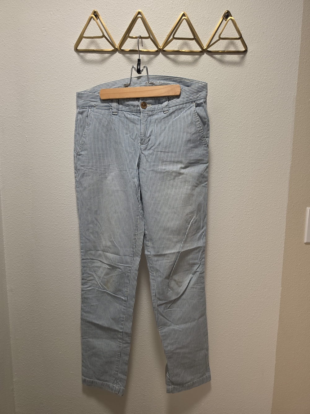 Gap Slim Straight Women’s Jeans in Light Blue Pinstripe